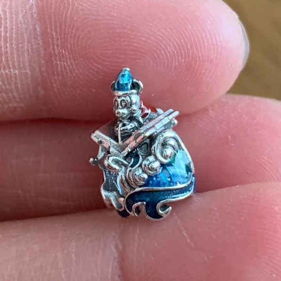 NWOT Disney Mickey Mouse Wizard Charm Sterling Silver 925 - Picture 4 of 11